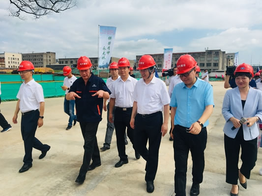 金华市市委书记陈龙视察杭机新厂区建设情形-企业新闻-浙江杭机股份有限公司
